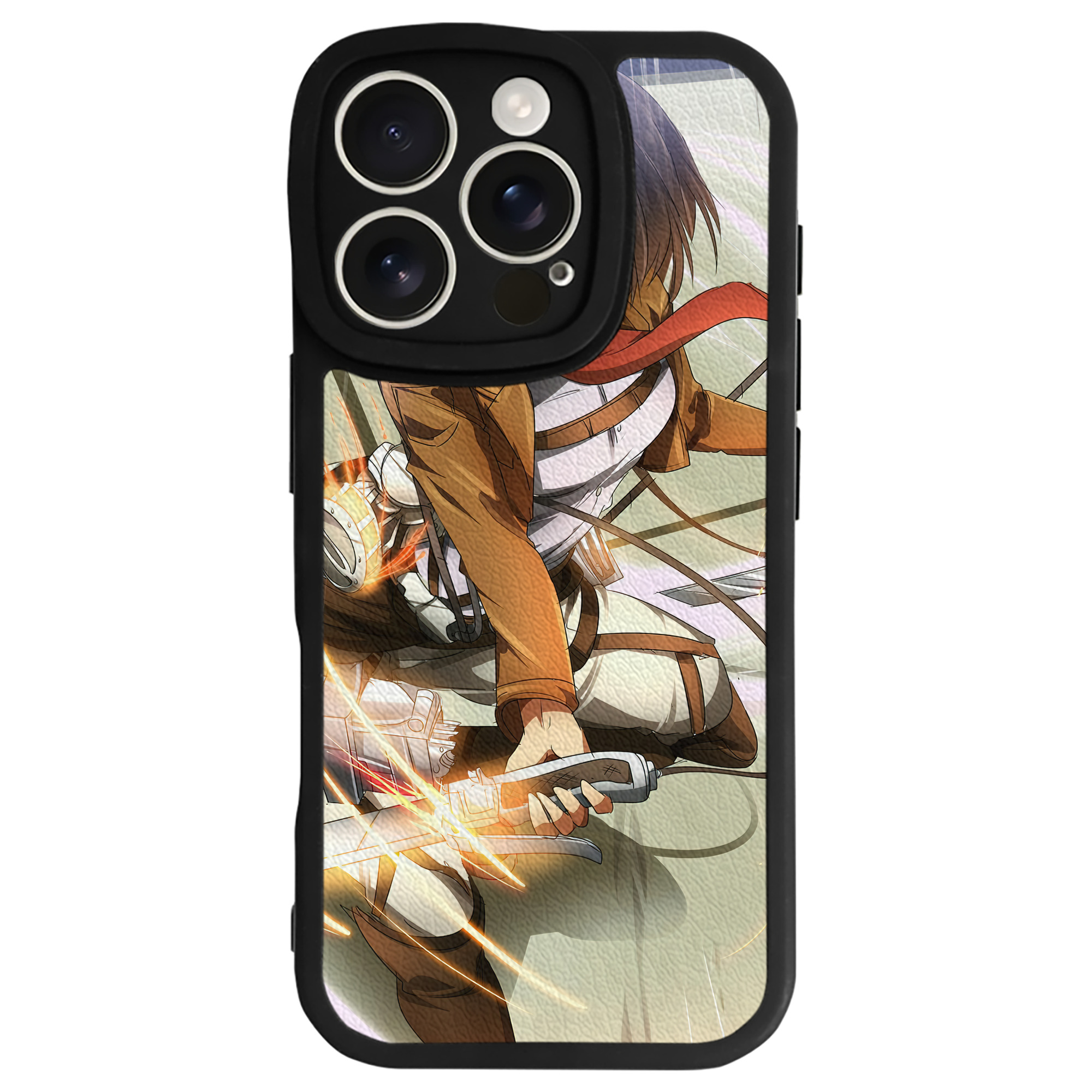 （画像用） 進撃の巨人 Attack on Titan 【iPhone 16シリーズ対応】シリコンスマホケース（レザー調） 材質：シリコン